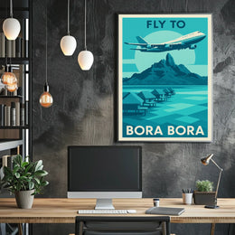Fly to Bora Bora Poster