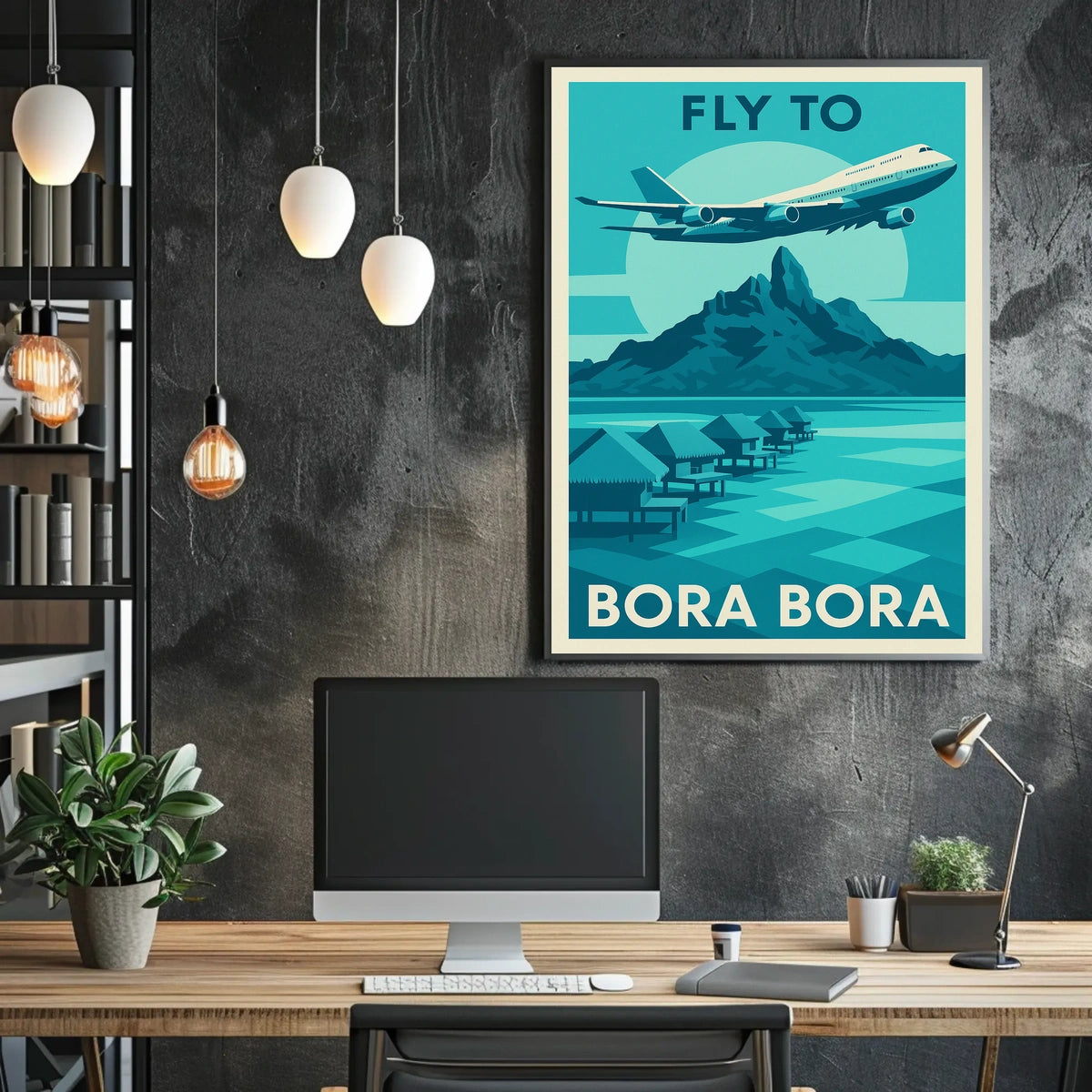 Fly to Bora Bora Poster