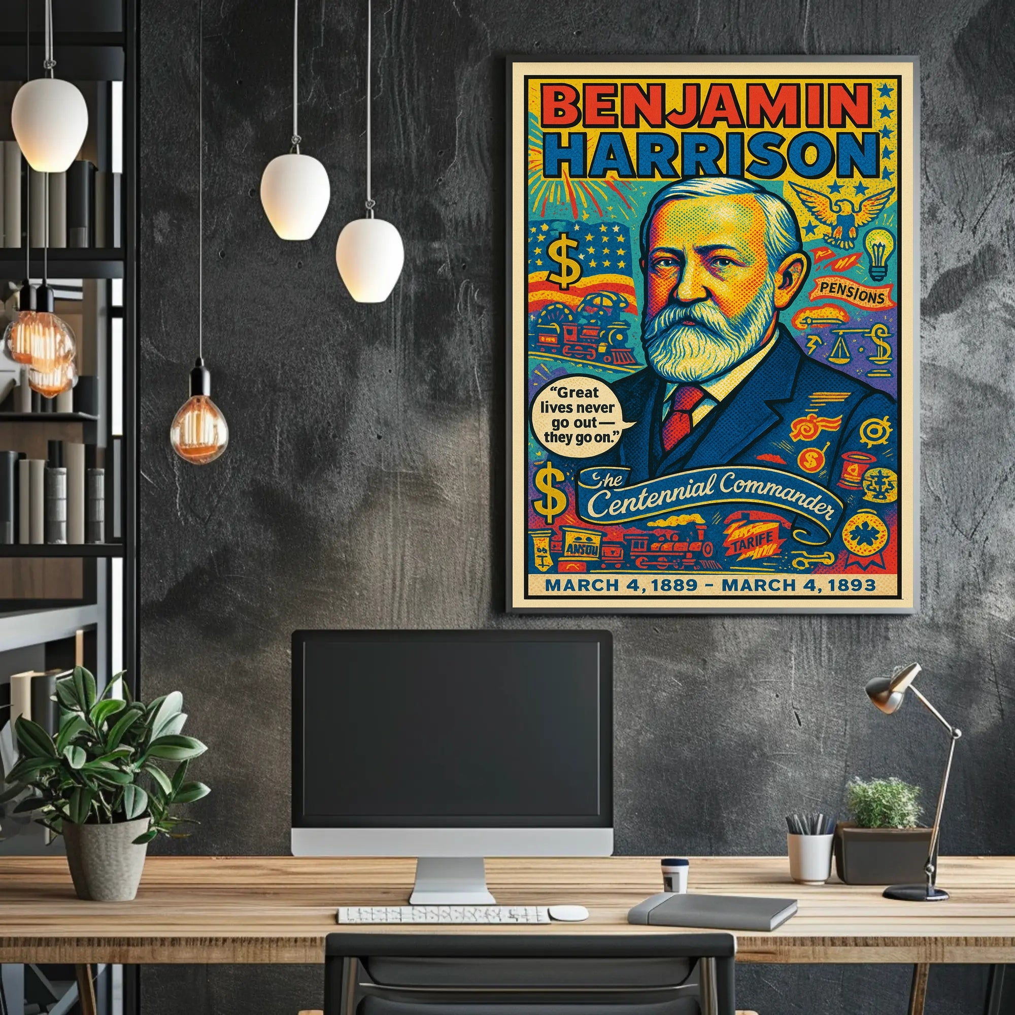 Benjamin Harrison 23rd President Poster PosterGoat