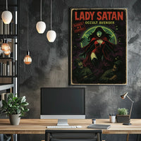 Lady Satan Occult Avenger Vintage Fantasy Mythology Poster