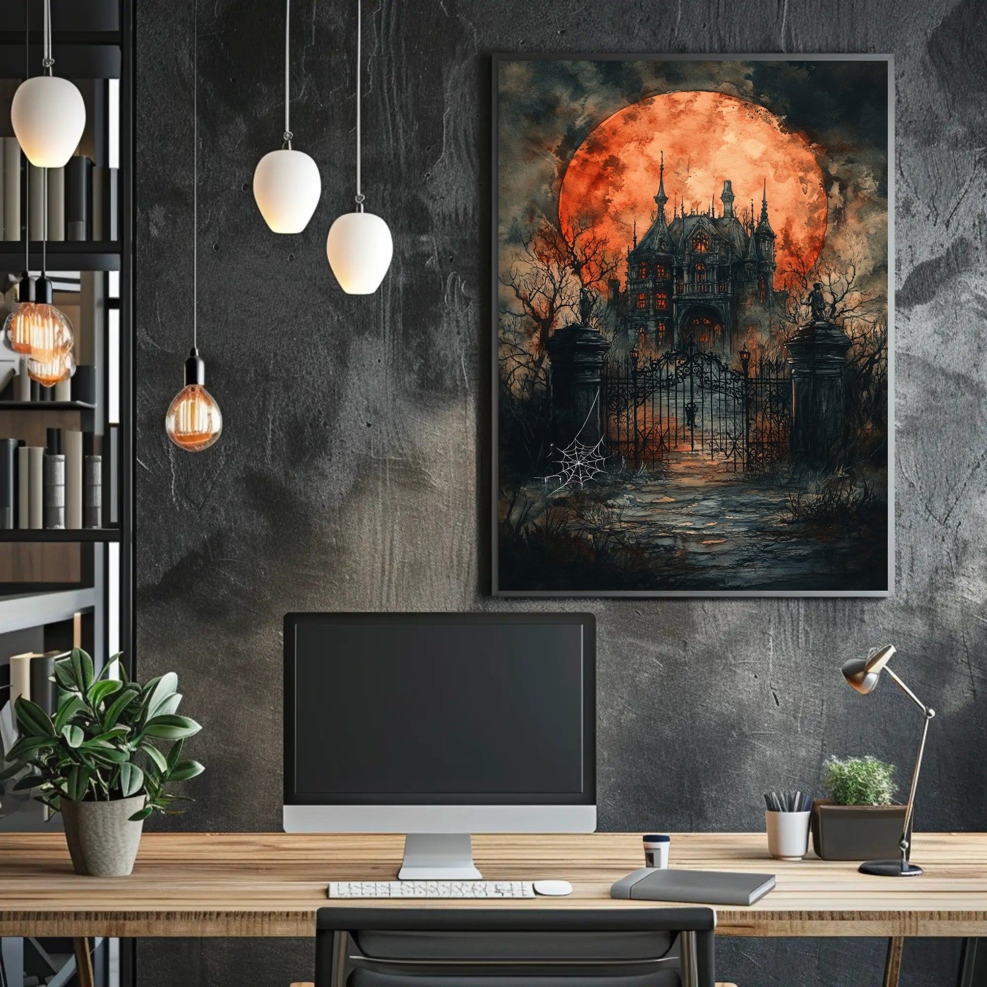 Haunted Mansion Under A Blood Moon Poster