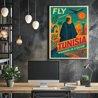 Explore Tunisia in Style Vibrant Aviation Travel Poster PosterGoat