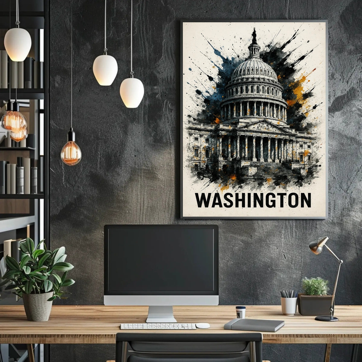 Washington Capitol Art Poster