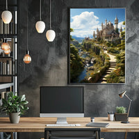 Enchanted Castle in a Serene Landscape Poster
