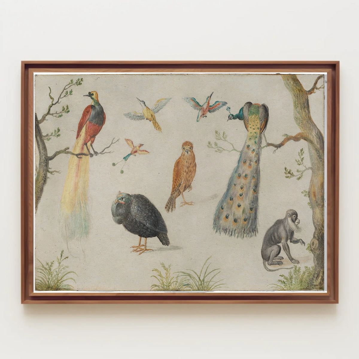 Exotic Wildlife in Vintage Illustration Animal Poster