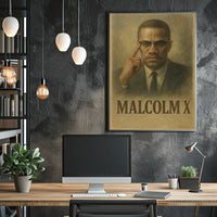Malcolm X Iconic Leader Poster