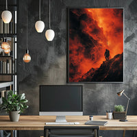 Volcanic Survival Adventure in Futuristic Sci-Fi Poster PosterGoat