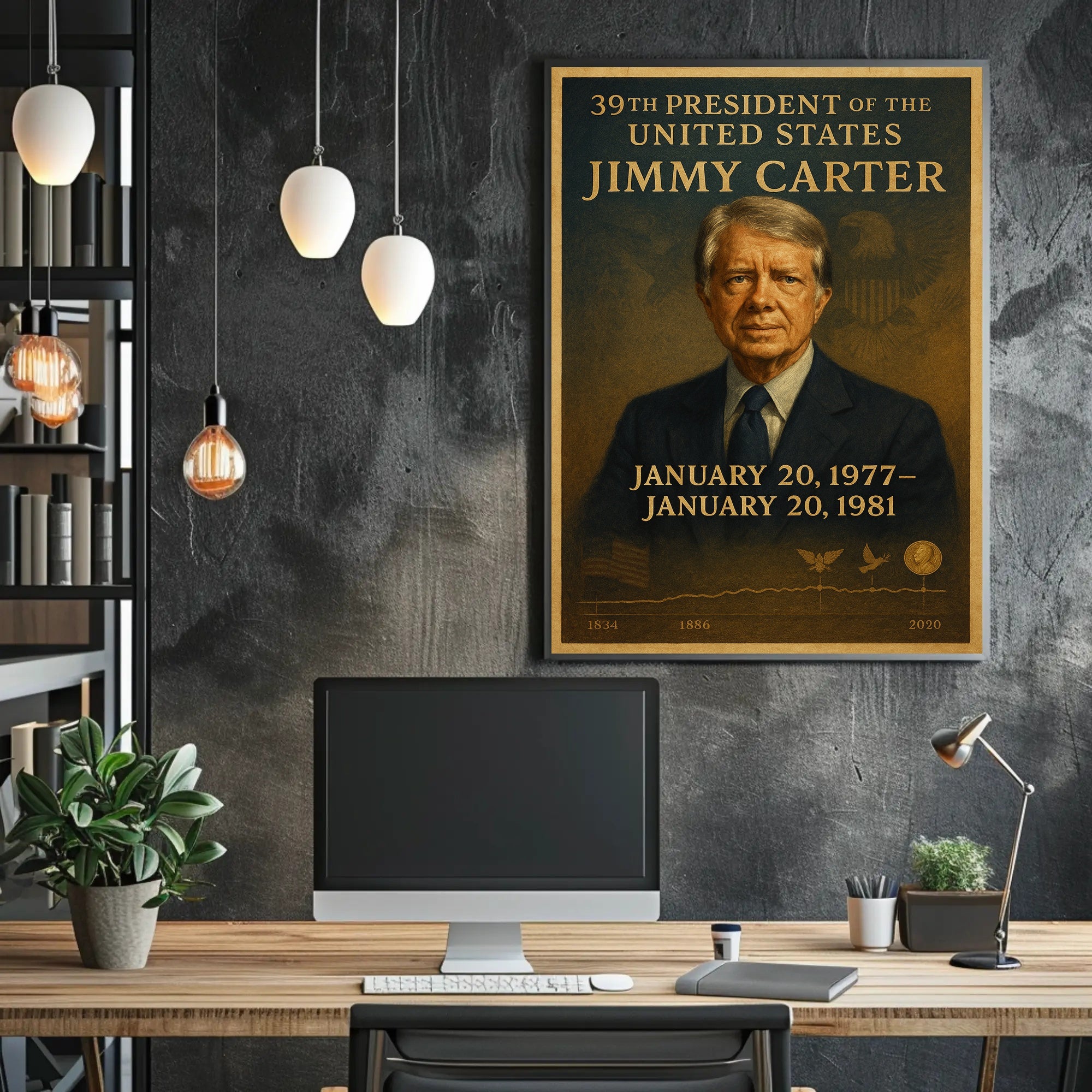 Jimmy Carter Portrait Collection Decor Series Poster PosterGoat