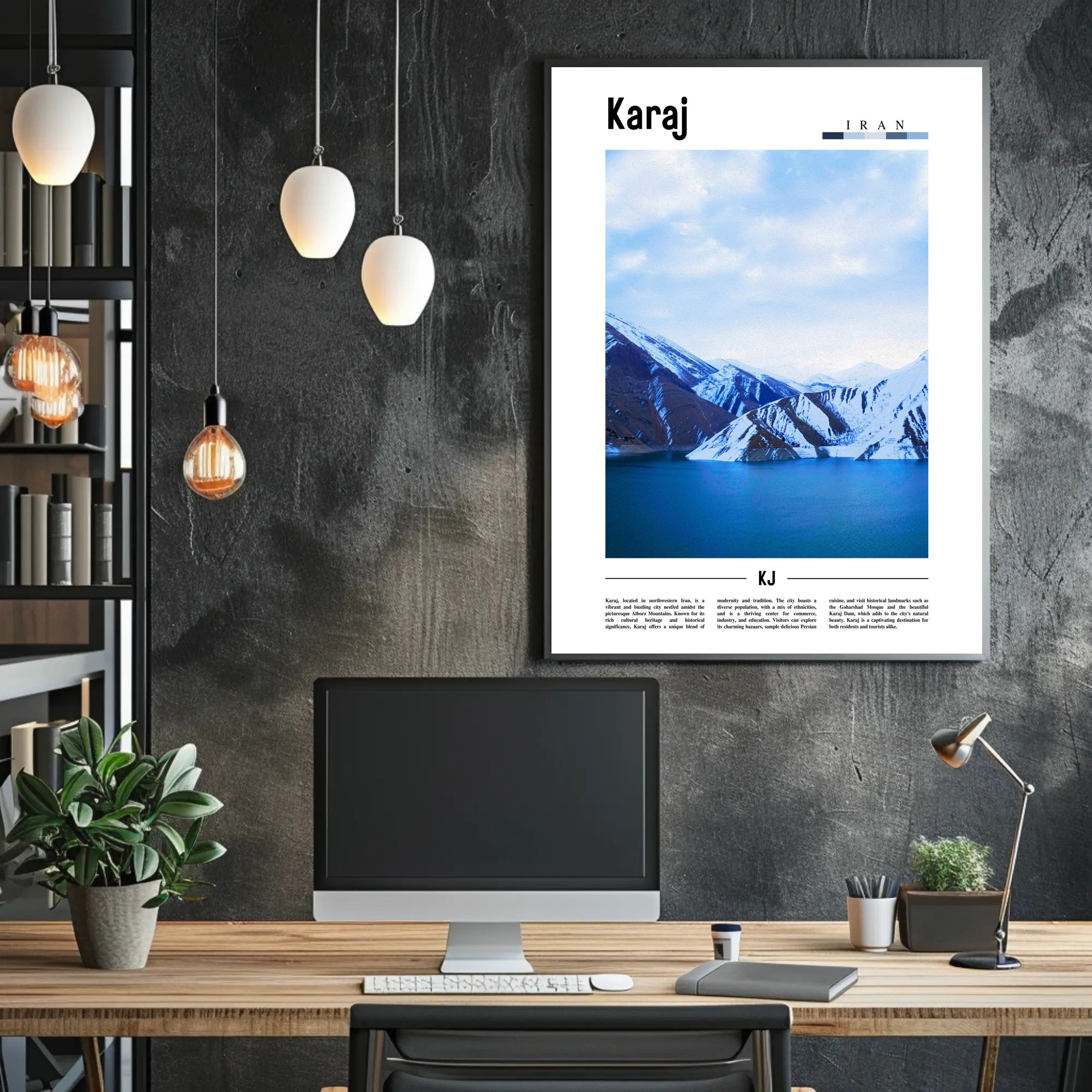 Karaj Scenic Beauty Poster - Urban or Cityscape Poster PosterGoat