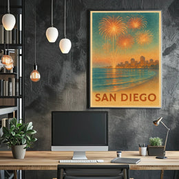 San Diego Fireworks Celebration Poster