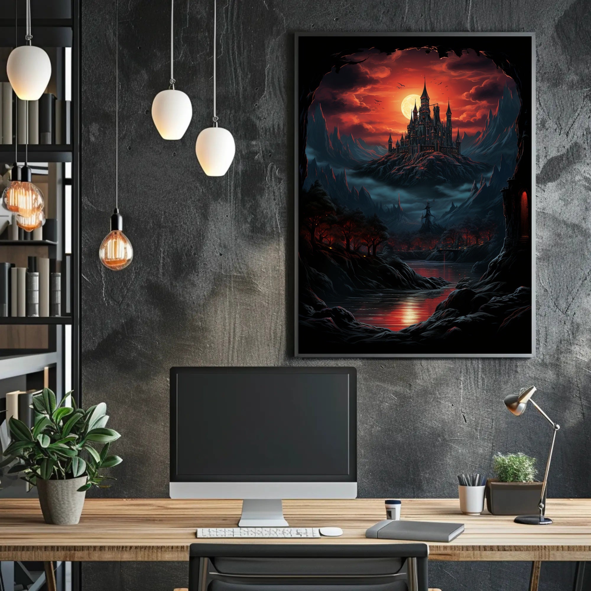 Enchanted Castle At Dusk Poster