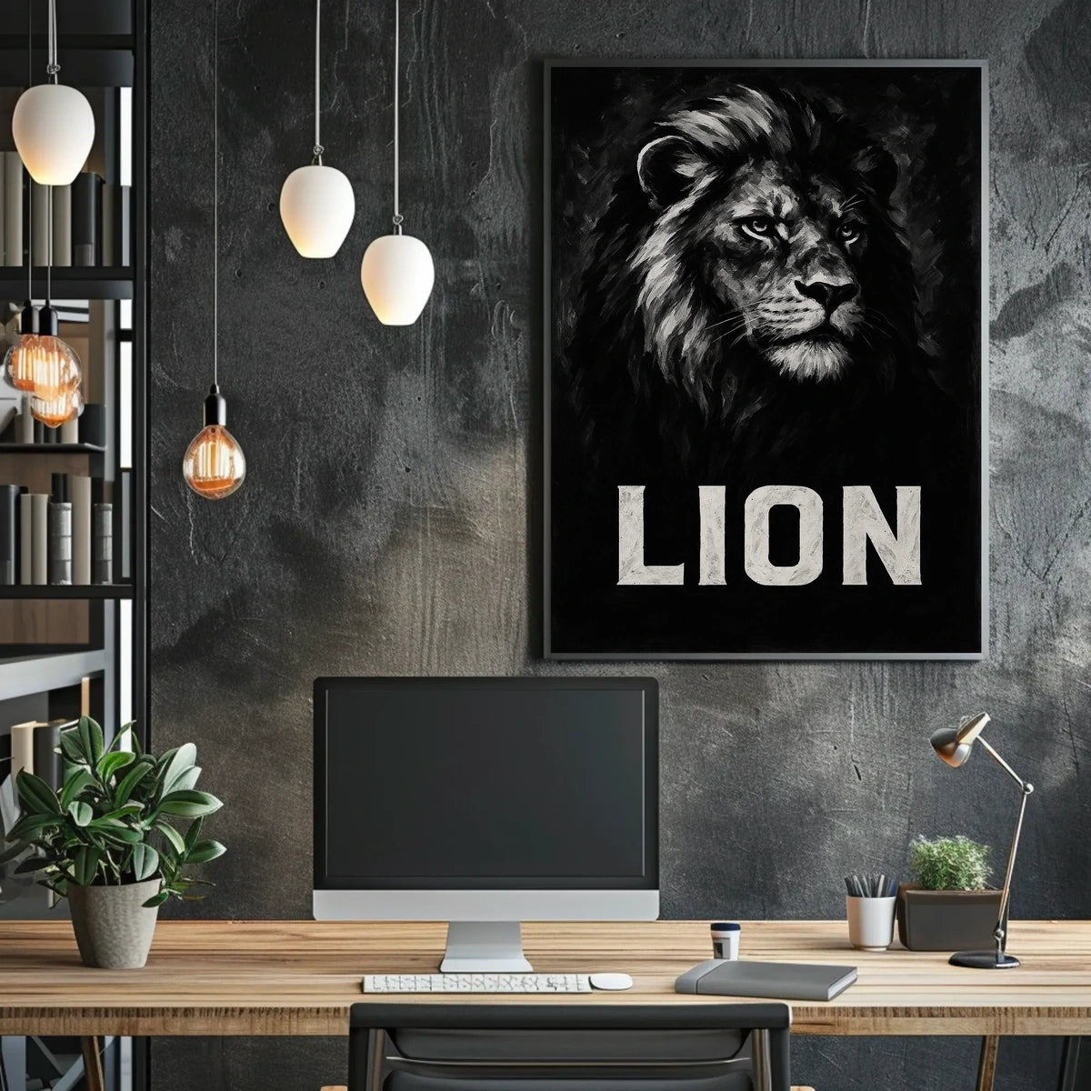 Majestic Lion Portrait Poster