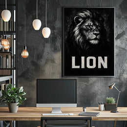 Majestic Lion Portrait Poster