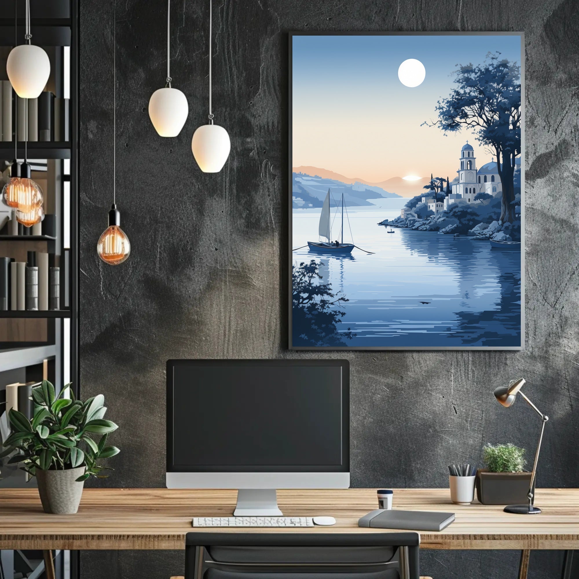 Tranquil Coastal Evening Poster PosterGoat