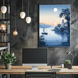 Tranquil Coastal Evening Poster PosterGoat