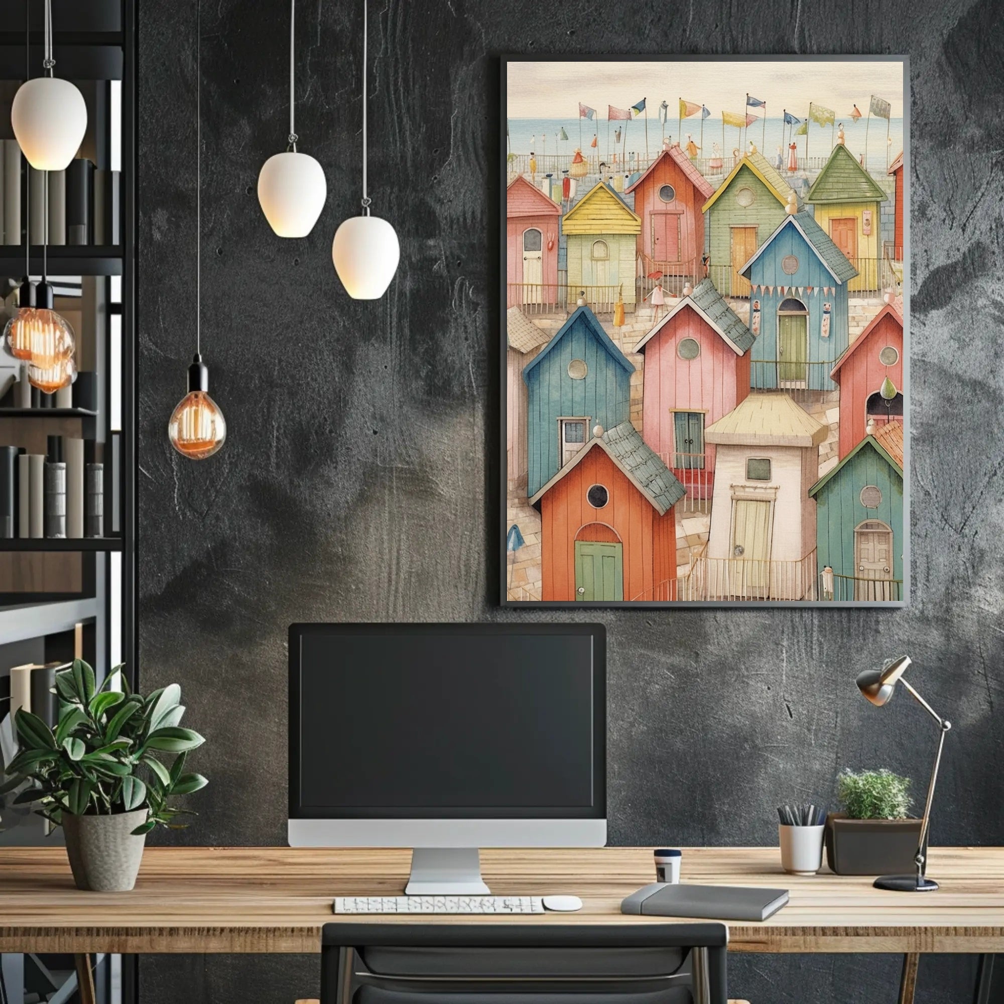 Seaside Cottages Poster