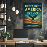 Patriotic Themes Vintage Nostalgic Eagle Poster