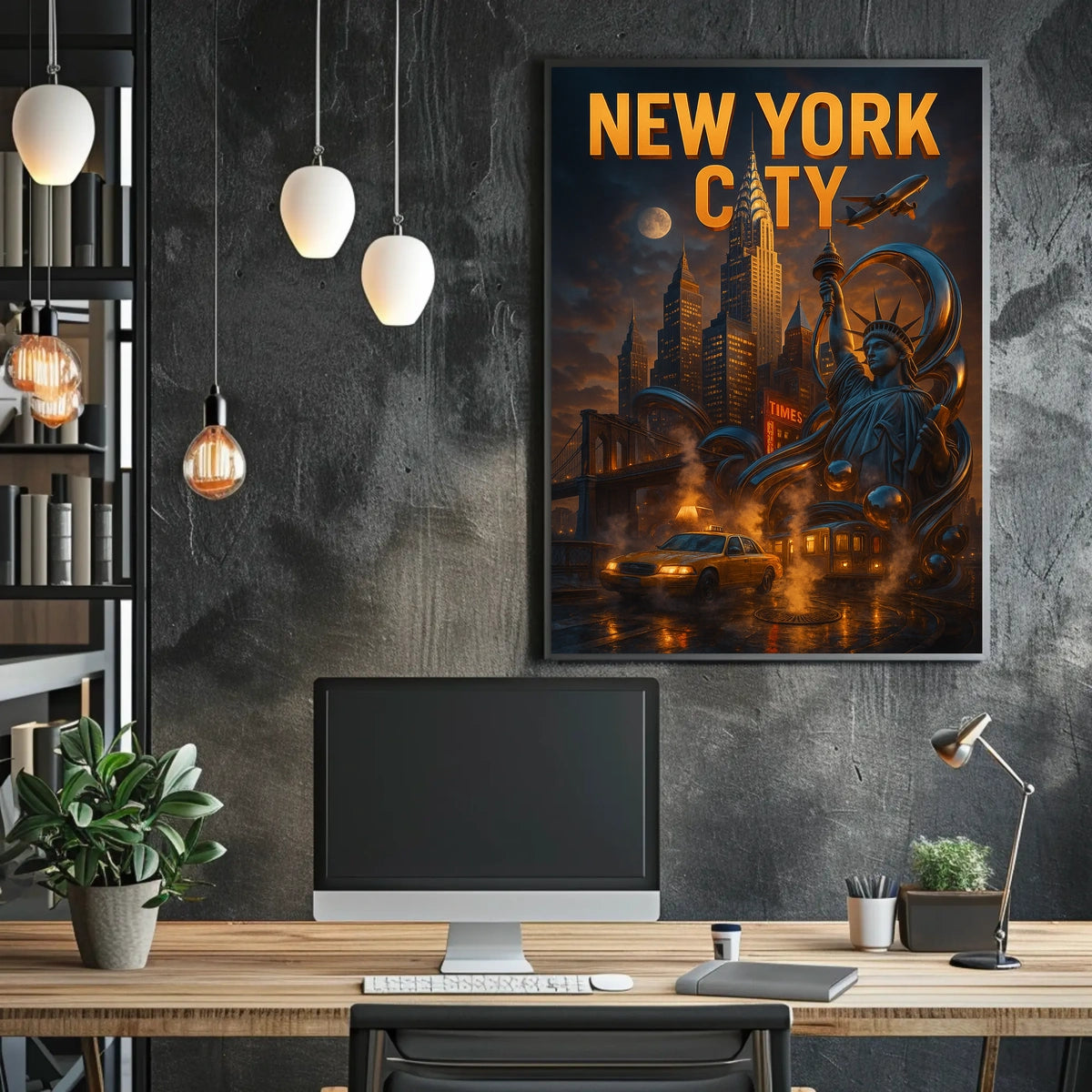 New York City Iconic Urban Landscape Poster
