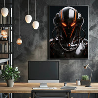 Futuristic Cyborg Sentinel Poster PosterGoat