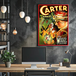Carter the Great Magic Show Vintage Cultural Poster