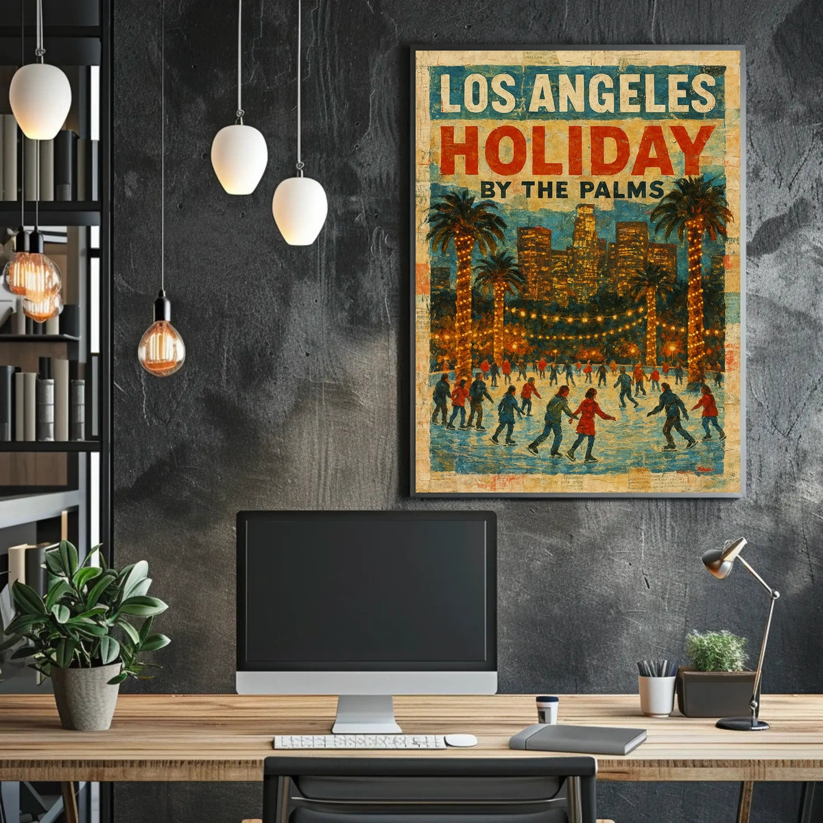 Los Angeles Holiday By The Palms Poster