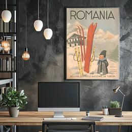 Romania Winter Tourism Poster