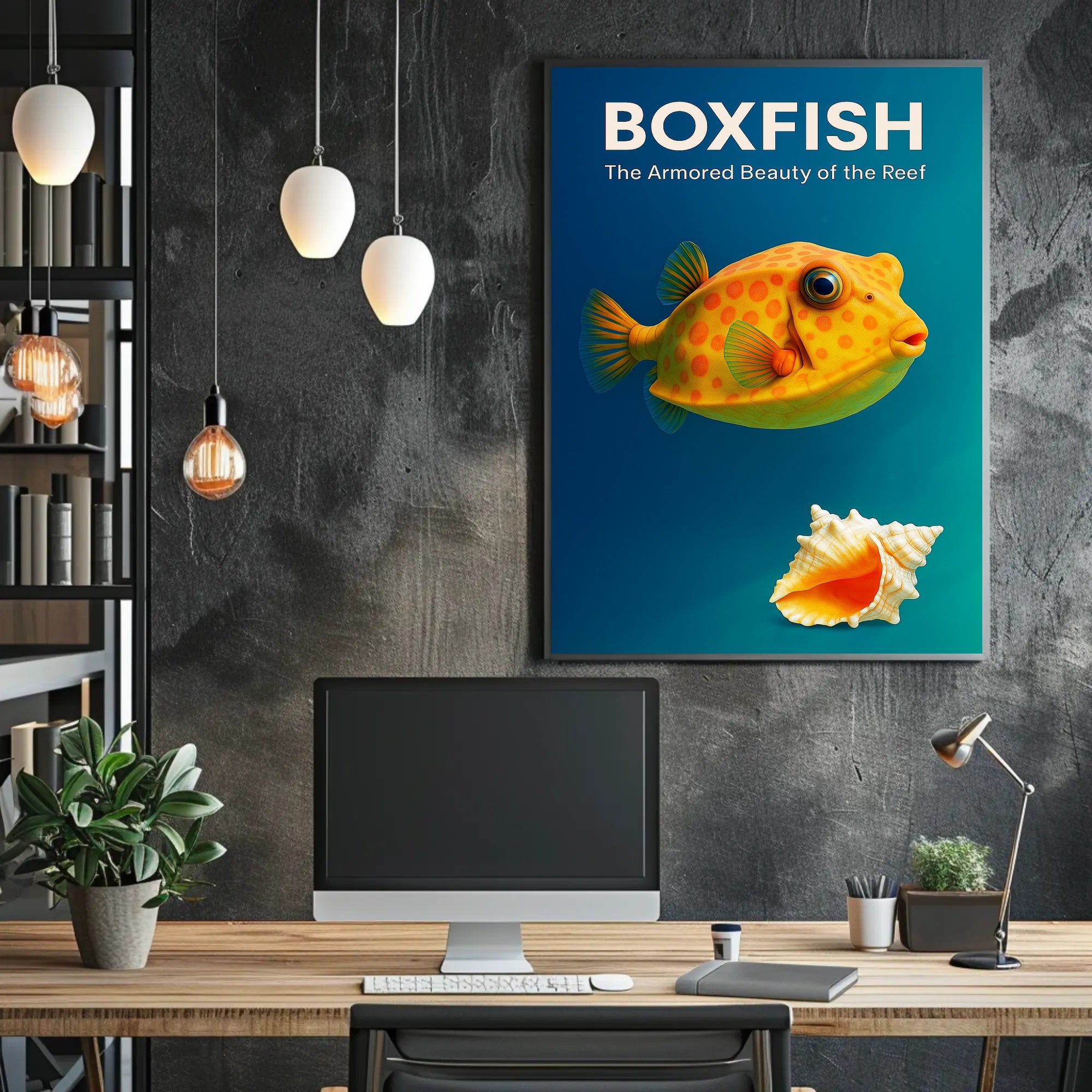 Boxfish The Armored Beauty of the Reef Poster PosterGoat