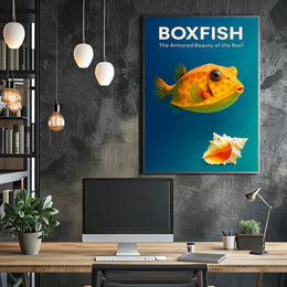 Boxfish The Armored Beauty of the Reef Poster PosterGoat