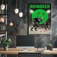 Reindeer Hockey Showdown Poster