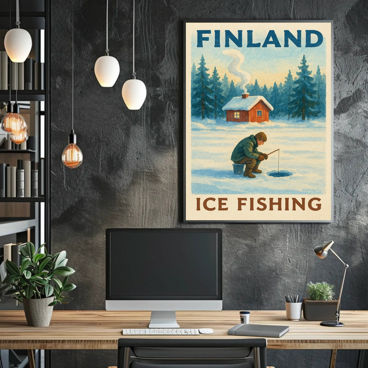 Finland Ice Fishing Adventure Poster