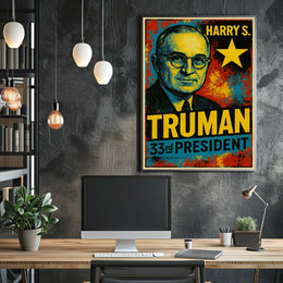Harry S. Truman 33rd President of the United States Graffiti Pop Art Poster