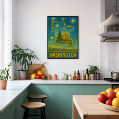 Washington Starry Night Poster