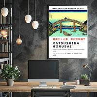 Katsushika Hokusai Under the Mannen Bridge at Fukagawa Poster