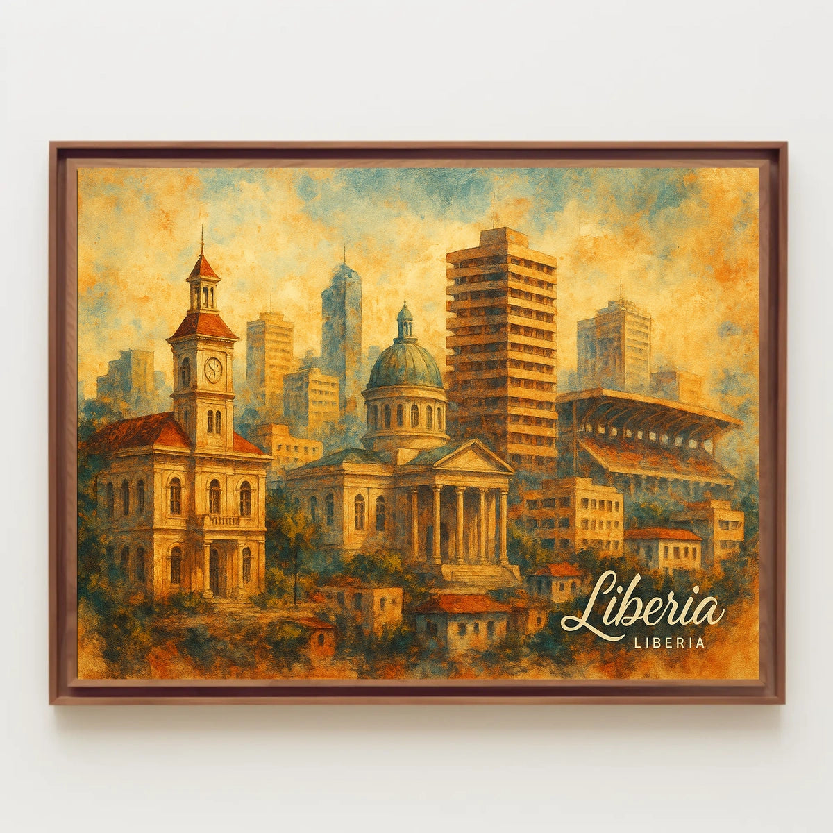 Liberia Cityscape Poster