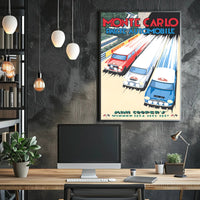 Monte Carlo Rallye Automobile Poster