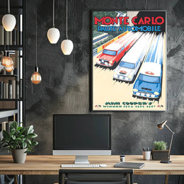 Monte Carlo Rallye Automobile Poster