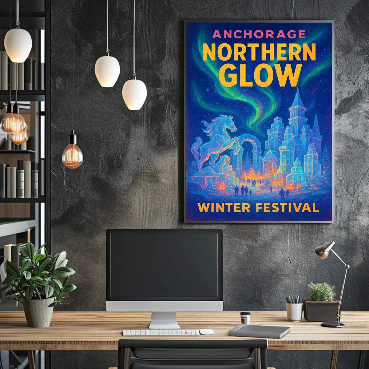 Anchorage Northern Glow Winter Festival Poster