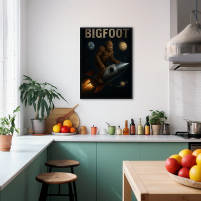 Vintage Poster Bigfoot Space Realism