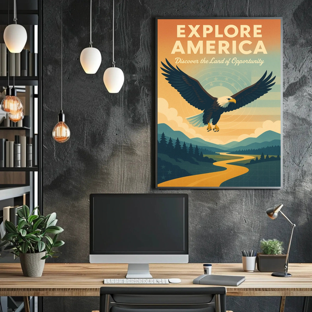 Explore America Discover The Land Of Poster