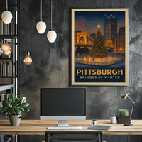 Pittsburgh Bridges Of Winter Poster