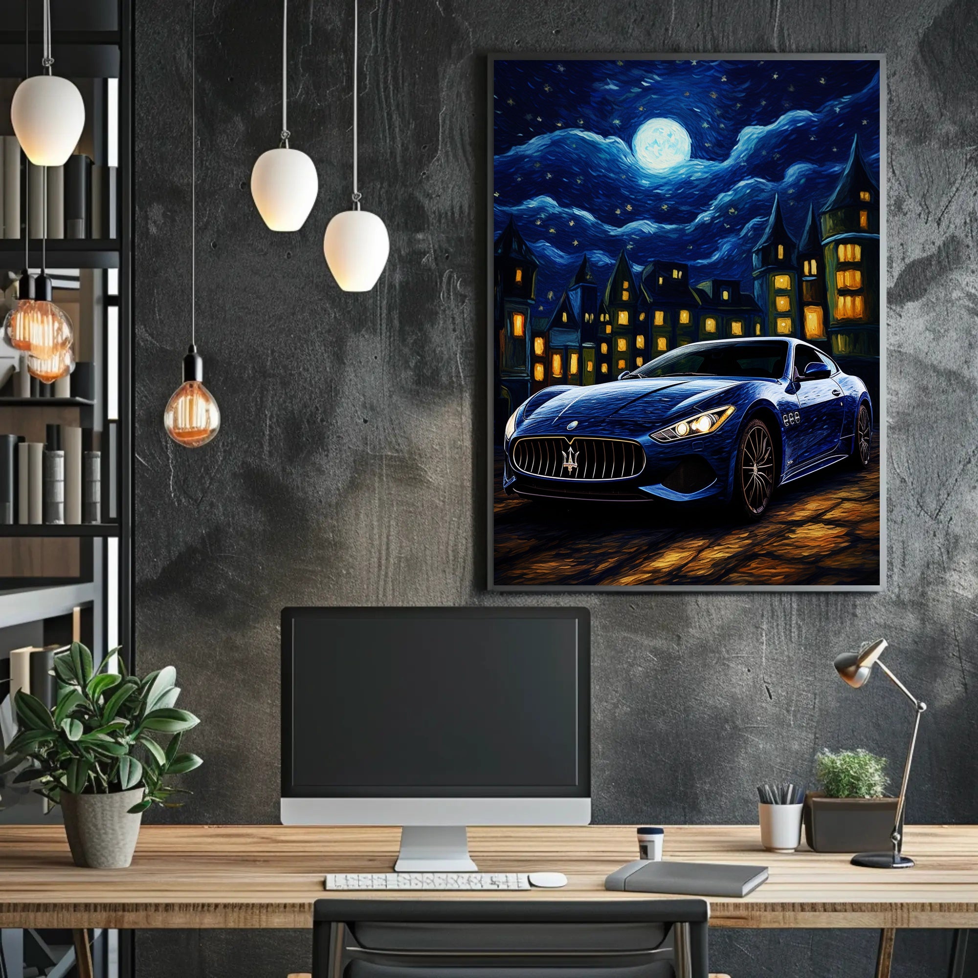 Starry Night Drive Poster PosterGoat