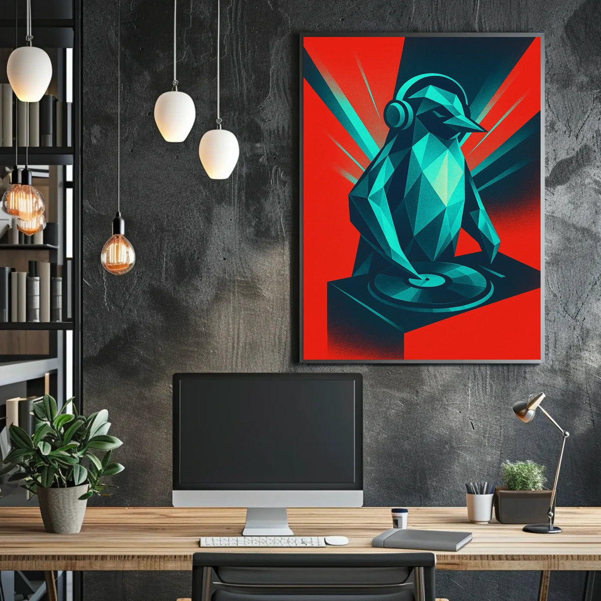 Dj Penguin Groove Poster