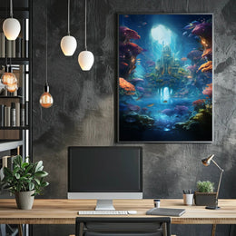 Enchanted Underwater City Poster