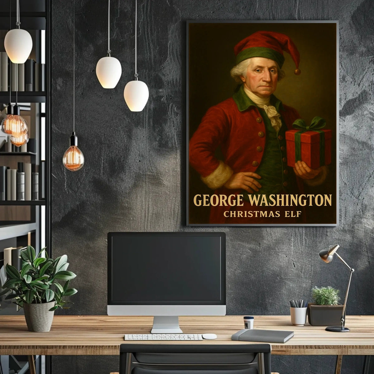 George Washington Christmas Humor Historical Poster