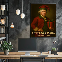 George Washington Christmas Humor Historical Poster
