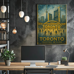 Toronto Frosted Skyline Poster