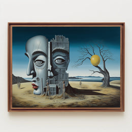 Enigmatic Desert Surrealism: Abstract or Artistic Poster