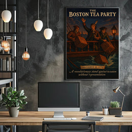 Boston Tea Party Vintage Poster Wall Art