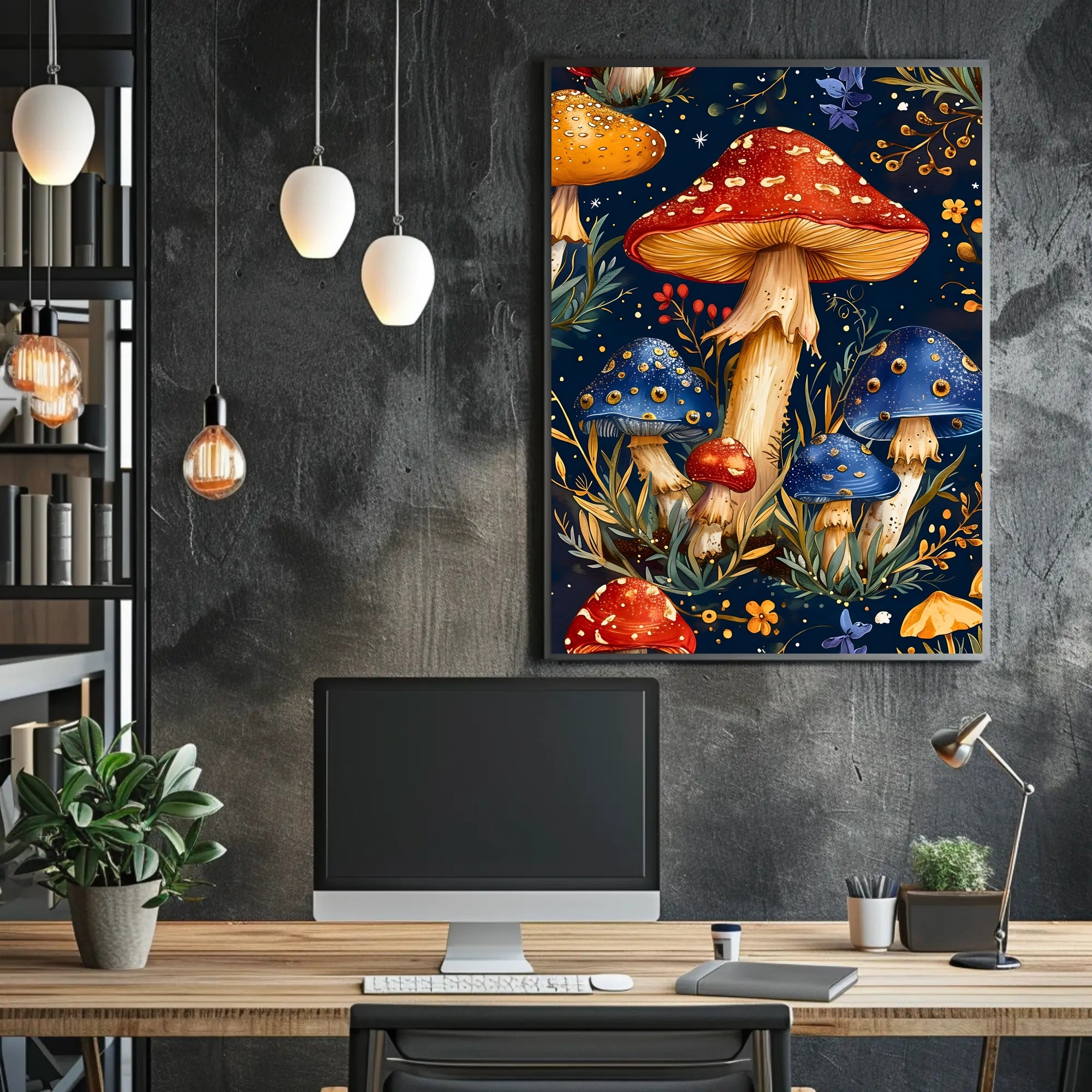 Enchanted Mushroom Forest Fantasy or Mythology Poster
