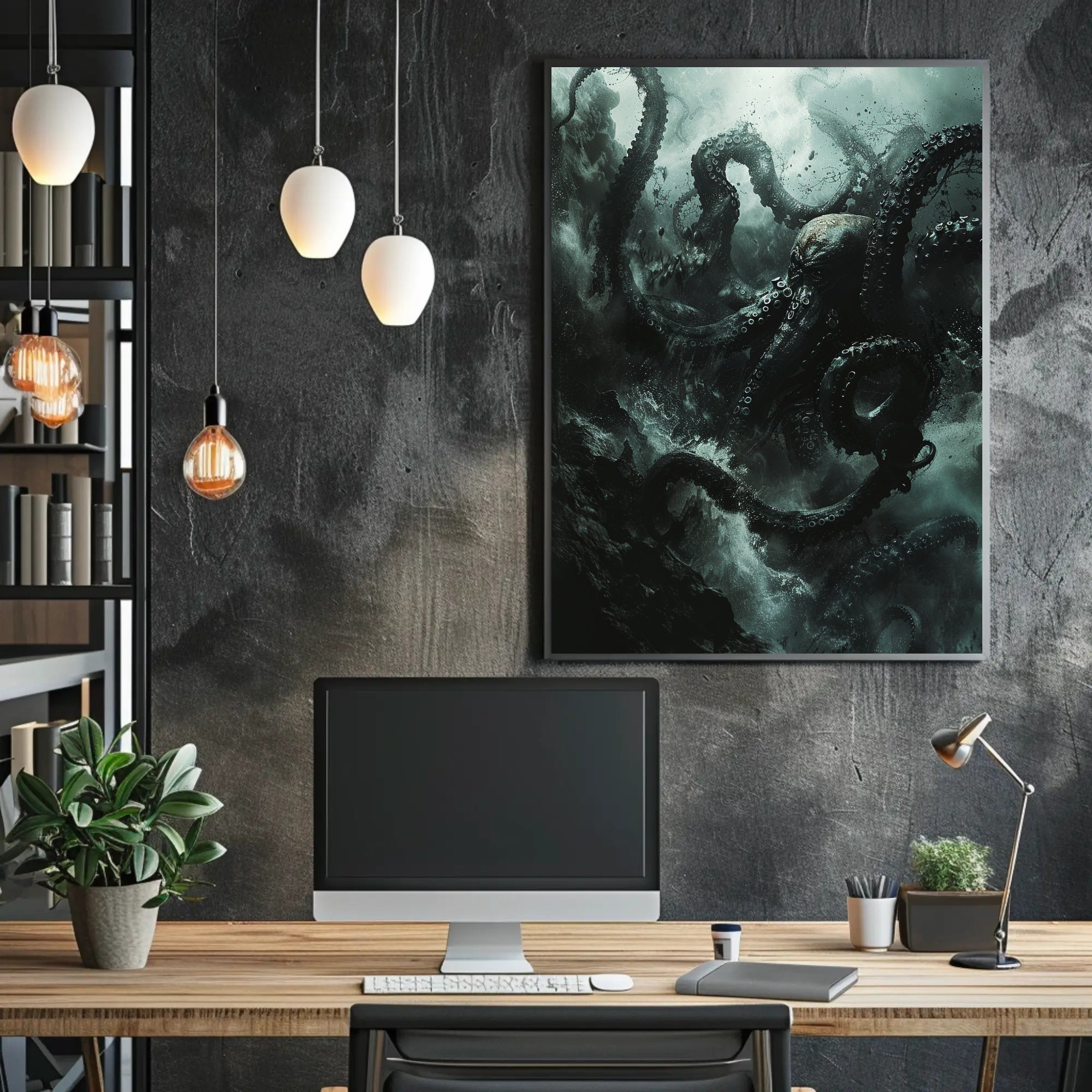 Kraken Unleashed: Epic Sea Creature Poster Art PosterGoat